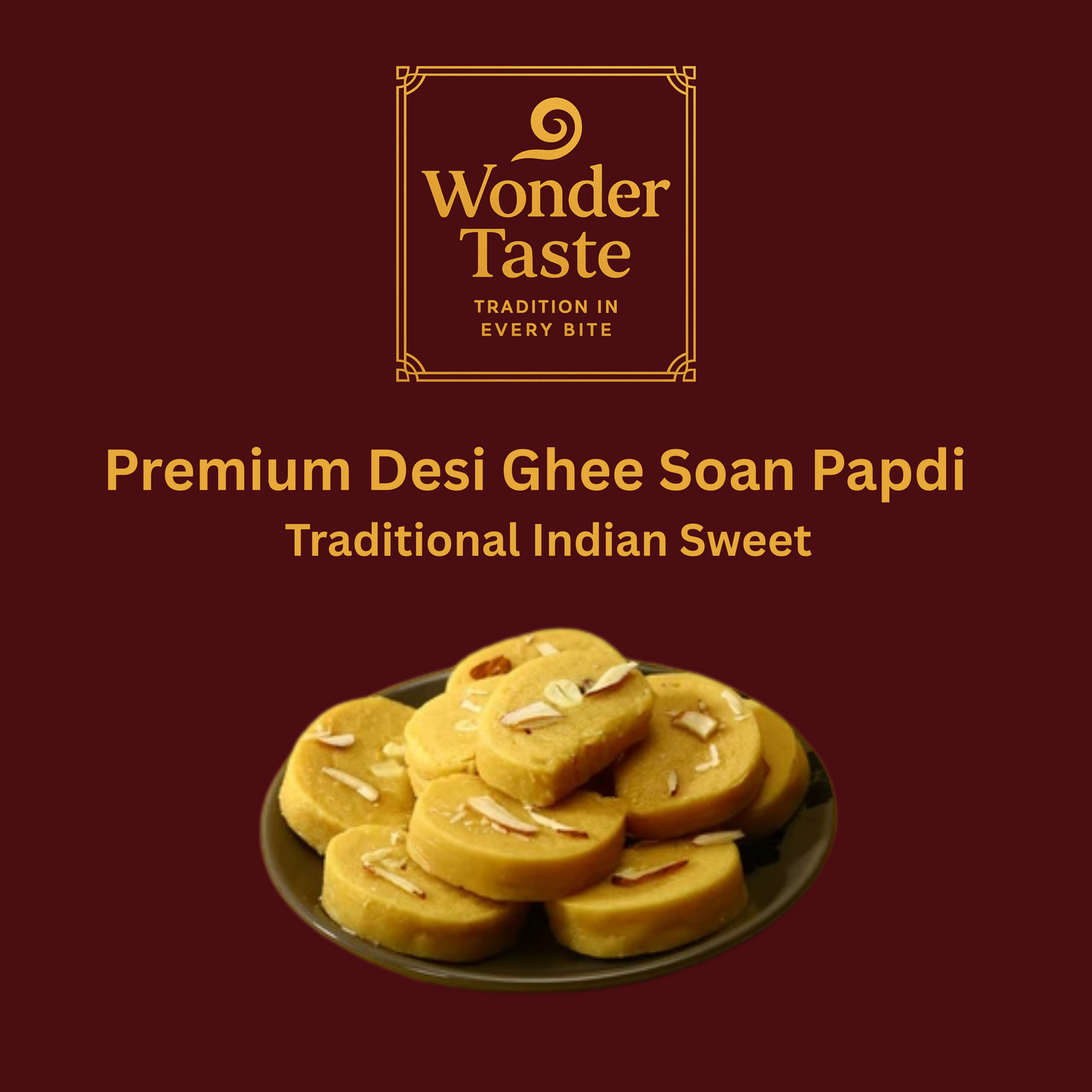 Premium Desi Ghee Soan Papdi – Traditional Indian Sweet (1 kg)
